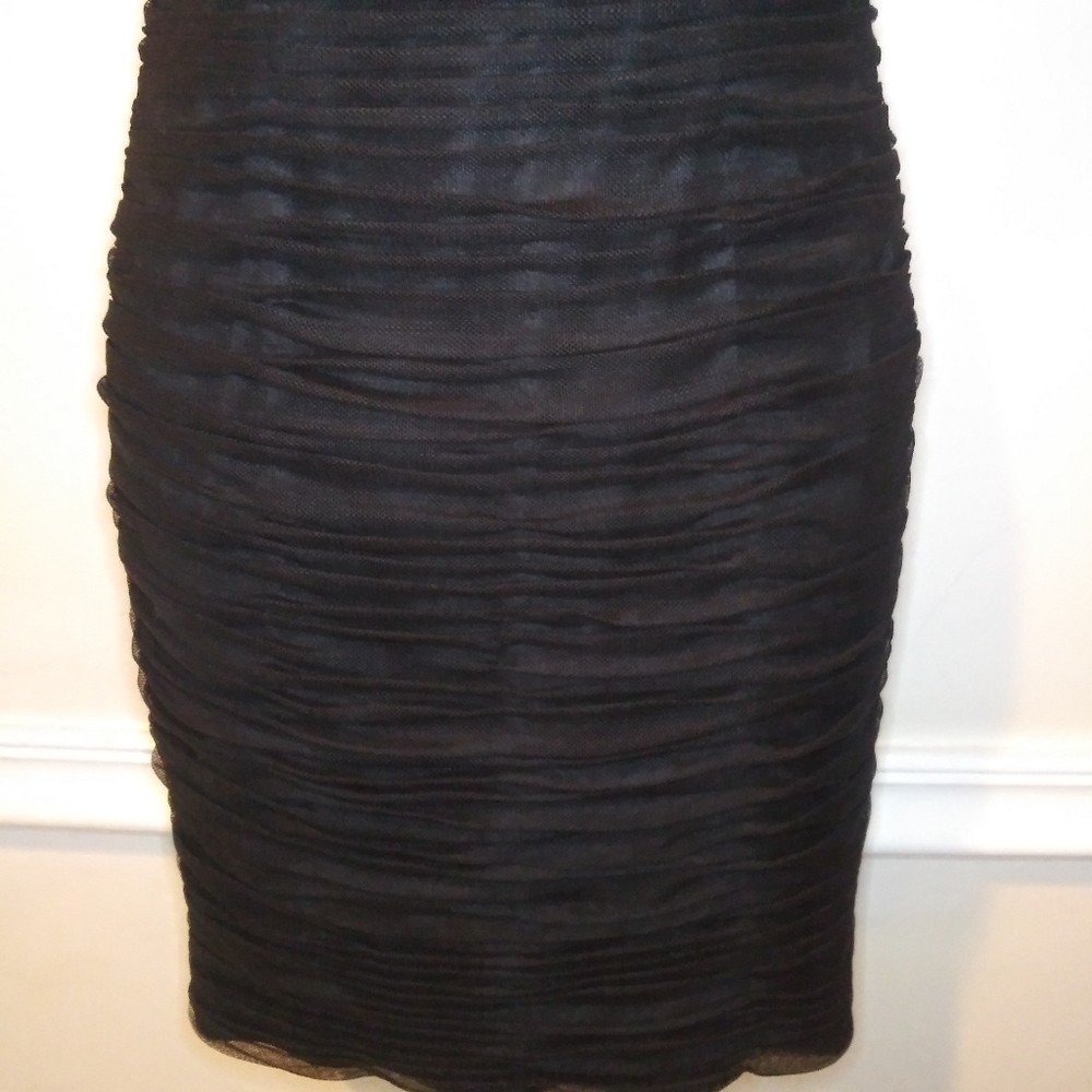 Jovani Sexy Black Rhinestone & Bead Studded Cap Sleeved Cocktail Dress - Picture 7 of 16
